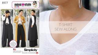 How to Sew a Tee Shirt or Vest with Mimi G Simplicity Pattern 8177