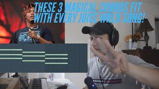 How To Make Melodies For Juice WRLD  | 3 MAGIC CHORDS For Juice Wrld Melodies | FL Studio Tutorial