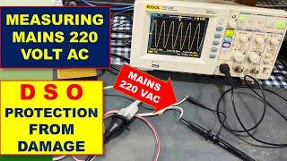 {534} How To Measure Mains Un-Isolated AC Line Voltage With DSO Digital Storage Oscilloscope