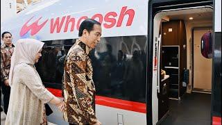 Presiden Jokowi dan Ibu Iriana Jajal Kereta Cepat Whoosh Menuju Bandung, 2 Oktober 2023