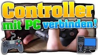 PS4 Controller mit PC verbinden! Per Kabel / Bluetooth! Gamepad mit Computer verbinden! - Tutorial