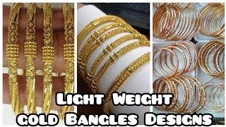 Latest light Weight 24k Gold Bangles Designs 2021||Daily Wear Gold Bangles||Karva chauth special