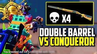 DOUBLE BARREL SHOTGUN ONLY SQUAD WIPE VS A CONQUEROR! | PUBG Mobile