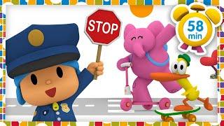  POCOYO TÜRK - Trafik Güvenliği Eğitimi [ 58 dakika ] Çocuklar için ÇIZGI FILMLER