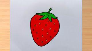 How to Draw a Strawberry|| Strawberry Drawing