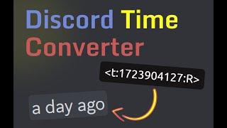 How to create dynamic Discord timestamp easily