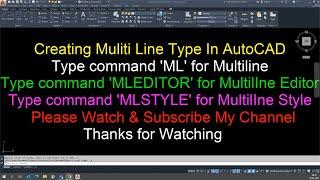 Multiline Commands in AutoCAD | AutoCAD Tutorial for Beginners