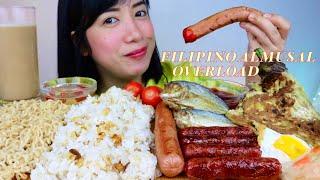 ULTIMATE FILIPINO BREAKFAST OVERLOAD MUKBANG | LONGANISA, TORTANG TALONG, DAING, PANSTCANTON, HOTDOG