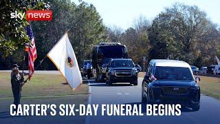 Jimmy Carter: Former US president's six-day state funeral starts with procession