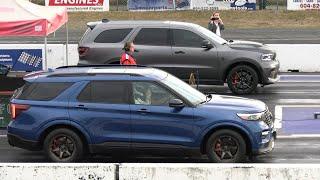 Durango Hellcat vs Ford Explorer ST - drag racing #durango #durangohellcat #fordexplorer