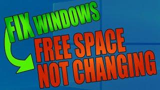 Deleting Files In Windows Does Not Free Up Disk Space Error