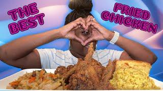 ULTIMATE Southern Fried Chicken, Cabbage, and Cornbread MUKBANG