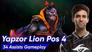 Yapzor Lion Support Pos 4 Gameplay | Dota 2 Pro Supports
