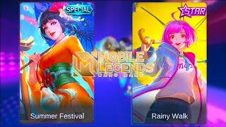 Kagura Rainy Walk VS Summer Festival Skin Comparison MLBB