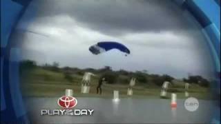 2012 National Canopy Piloting Championships - Play of the Day, Sports Tonight, Channel 10.wmv