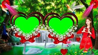 Dil 3D+Hd Wedding green screen Effects background beautiful frame || Love Green Screen Video Effects