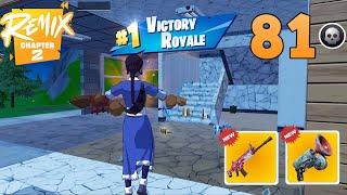 81 Eliminations KATARA Solo Vs Squads "Zero Build" Gameplay WINS (Fortnite Remix Chapter 2 OG)