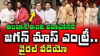 Jagan's mass entry to Ambani's house wedding | అంబానీ ఇంట వివాహానికి జగన్ మాస్ ఎంట్రీ.. వైరల్ వీడియో