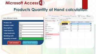 Products Quantity remaining calculation in Microsoft Access | Simplified Inventory Database