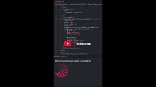 Spinning Wheel Loader Animation HTML and CSS tutorial for beginners 2021 #shorts #coding