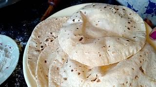 गोल रोटी बनाने की विधि। फुलका रोटी । Gol roti banane ki vidhi in Hindi