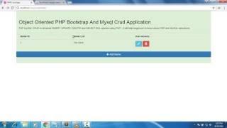 Object Oriented PHP Bootstrap & Mysql CRUD Part 2