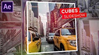 3D Cube Photo Slideshow After Effects Template