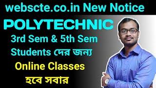 webscte new notice for Polytechnic 3rd & 5th semester students