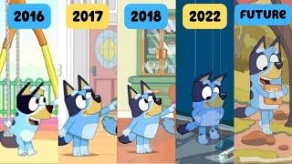 The Evolution of Bluey (2016 pilot -- 2017 pilot -- season 1 -- season 3 -- Camping ending)