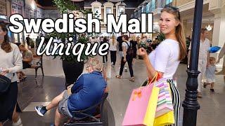 Walking Though A Busy Mall in Helsingborg City Sweden So Many Brands I Have Never Seen!