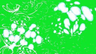 Cartoon Snow Elements Animation Green Screen || by Green Pedia