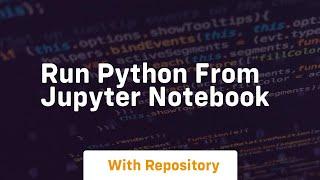 run python from jupyter notebook