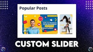 Popular Posts Slider for Blogger #blogger #widget  #codes_for_blogger