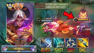 NEW META‼️ HANABI NEW BURST DAMAGE BUILD AND EMBLEM FOR 2024! THEY THINK I'M USING CHEAT! - MLBB