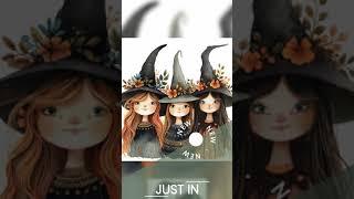 Charming Witch Clipart Bundle, Instant Download for Sublimation Design - Magical Halloween Art PN...