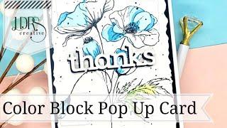 Delicate Stems Color Blocking Spotlight Card Tutorial