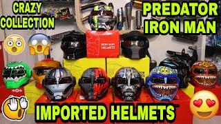 IMPORTED Most Crazy Custom DESIGNER Helmets  | IRON MAN | PREDATOR | PGX | JD VLOGS DELHI