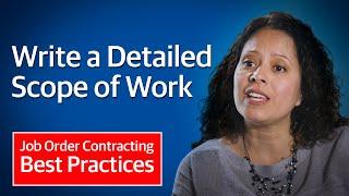 JOC Best Practice: Write a Detailed Scope of Work