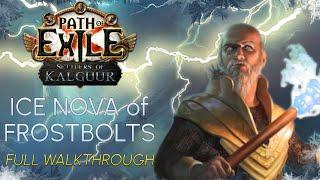 【Path of Exile】Ice Nova of Frostbolts Hierophant | Full Walkthrough | 3.25