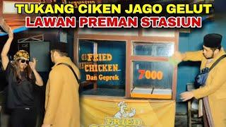 PEDAGANG CICKEN TUMBANGKAN PREMAN YANG MEMALAK DI STASIUN