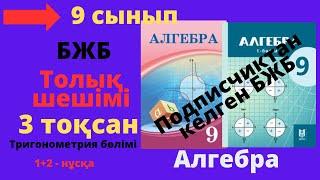 9 сынып. Алгебра. БЖБ/СОР. 3 тоқсан. 1 және 2 нұсқа. Тригонометрия бөлімі.