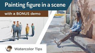 Painting figures in a scene - how to paint a group of people