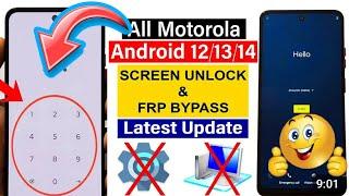 All Moto Android 12/13/14: Hard Reset & FRP Bypass (Without PC) 100% Workig