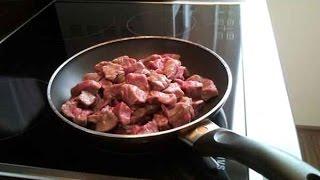 Рецепт жареной свинины  (видео)