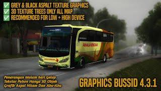 GRAFIK BUSSID 4.3.1 - Khusus Pohon 3D Serta Aspal Hitam Dan Abu-Abu