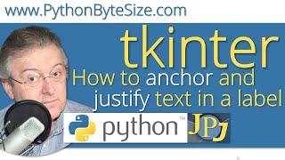 How to anchor and justify text in a Python tkinter label