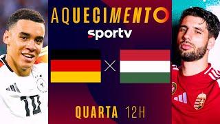 ALEMANHA X HUNGRIA | AQUECIMENTO AO VIVO E COM IMAGENS | EUROCOPA | #live | sportv