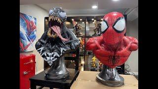 Spiderman life size bust collectible unboxing and review