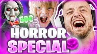 11 JÄHRIGER schaut SAW und ZOCKT 11 STUNDEN am TAG FORTNITE! - Random Squads Halloween SPECIAL