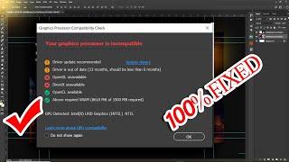 Graphics Processor is incompatible on Photoshop 2023/2024 _ How To Fix Graphics Processor error 